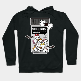 chill pills cute skull cartoon Hoodie